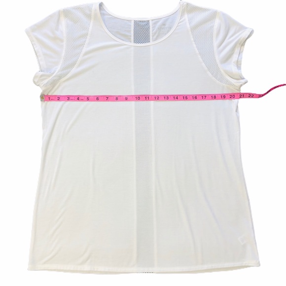 ATHLETA White Short Sleeve Tee in SZ Large Tall - Picture 6 of 11